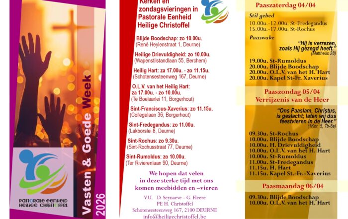 Vasten en Goede Week in onze pastorale eenheid
